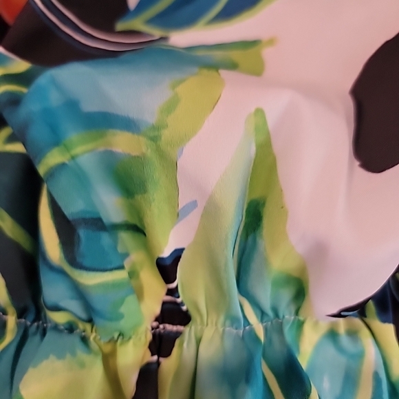 Rachel Zoe Womens Floral Cropped Blouse 3/4 Sleeve Size Medium - Picture 4 of 8